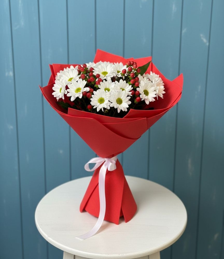 Букет цветов из: Хризантемы в Венцах