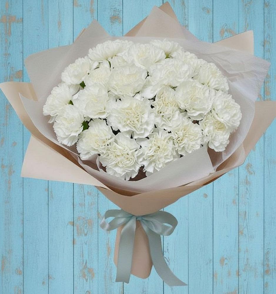 Букет цветов из: Гвоздики в Венцах