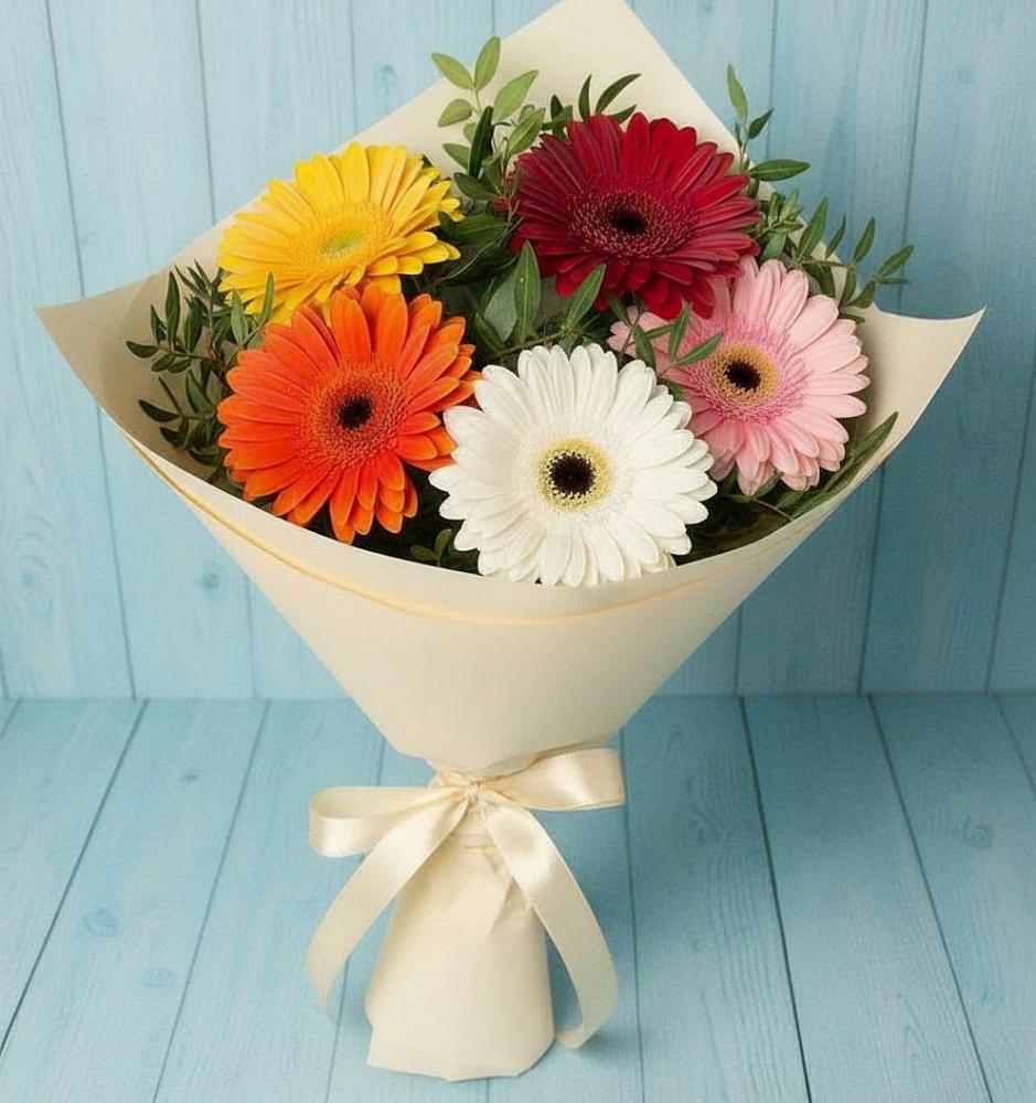 Букет цветов из: Герберы в Венцах