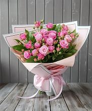 Букет Розовый кустик в Венцах
