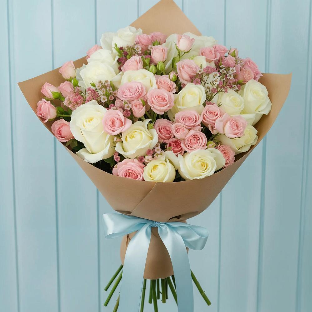 Букет цветов из: Розы в Венцах