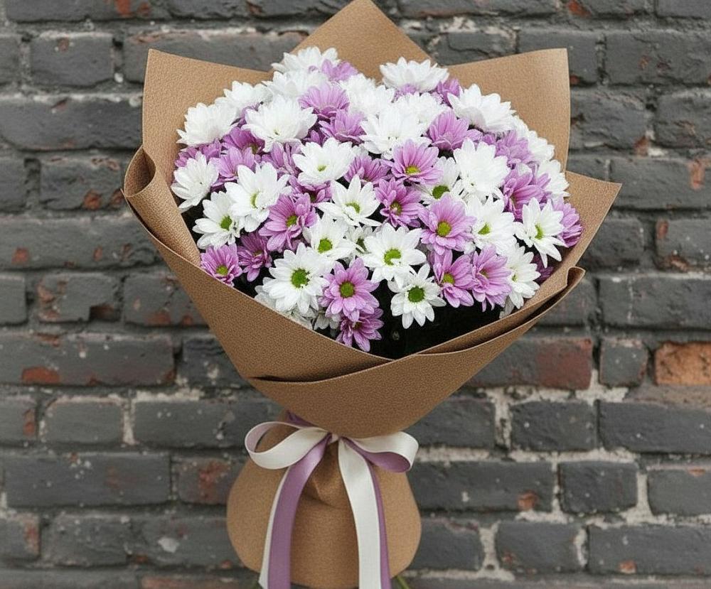 Букет цветов из: Хризантемы в Венцах