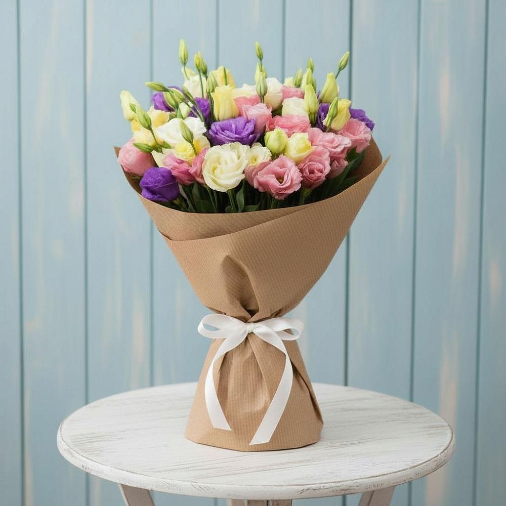 Букет цветов из: Лизиантусы в Венцах