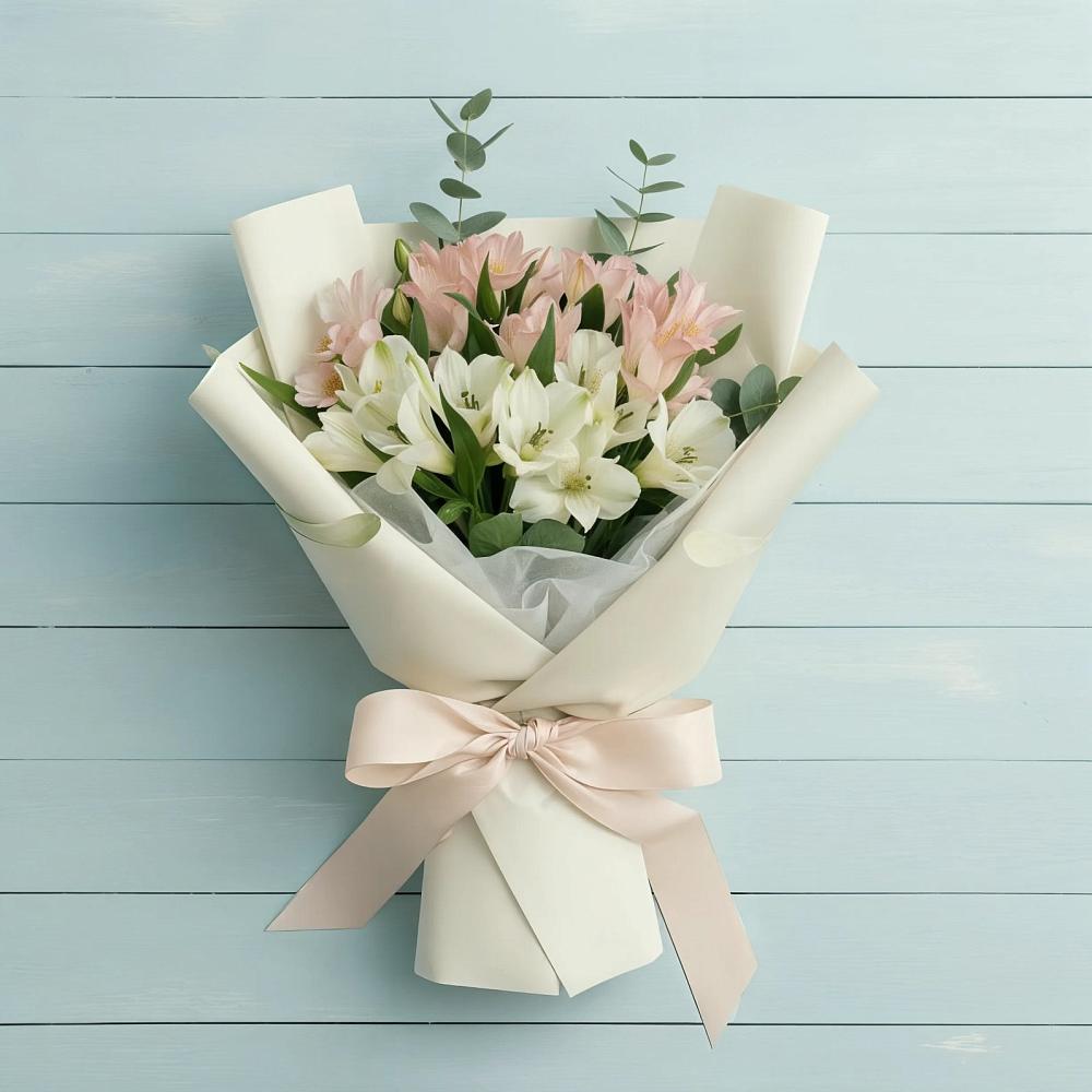 Букет цветов из: Альстромерии в Венцах