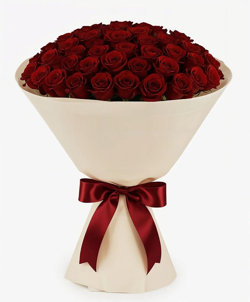 Букет 101 Бордовая роза Блэк Бакарра в Венцах