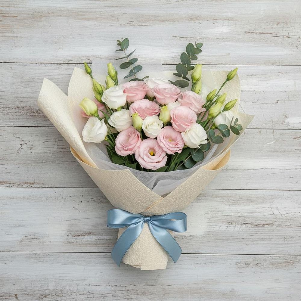 Букет цветов из: Лизиантусы в Венцах